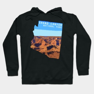 Grand Canyon National park Arizona map Grand Canyon photo Arizona tourism Hoodie